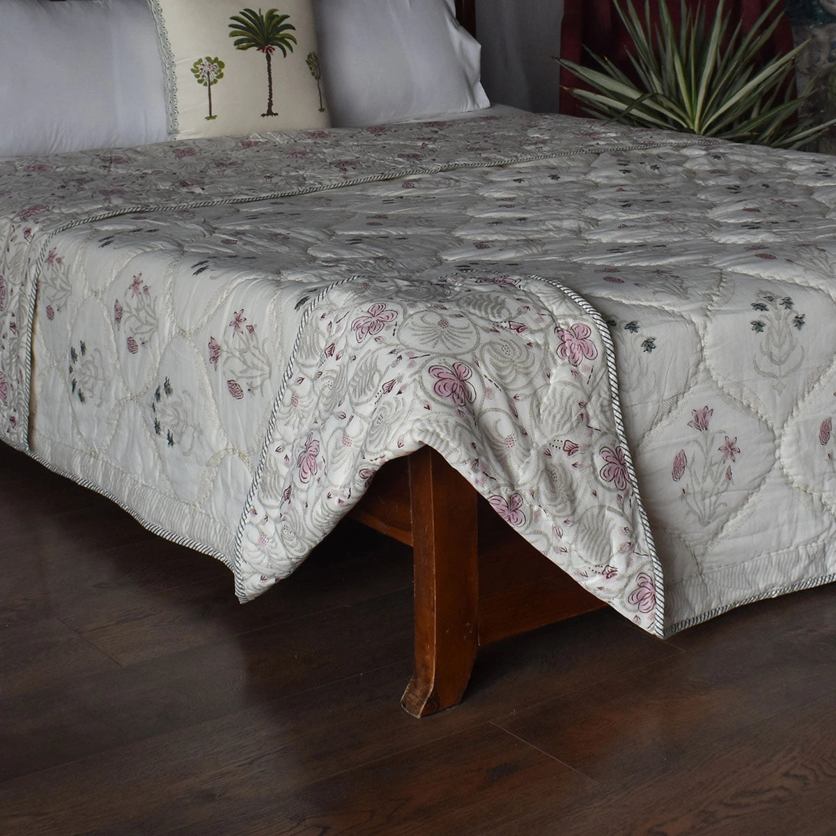 Double Bed Hand Block Printed Cotton Quilt