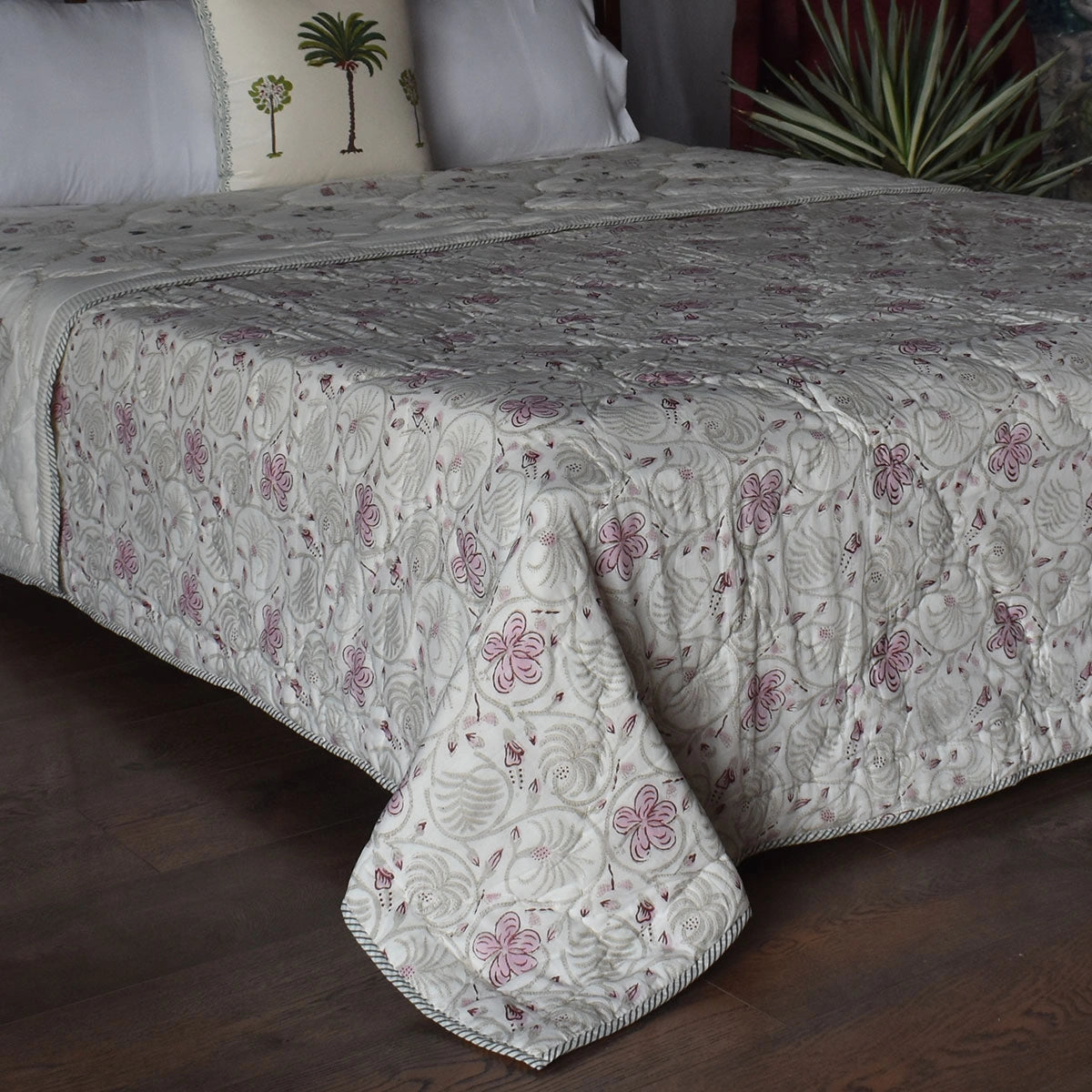 Double Bed Hand Block Printed Cotton Quilt
