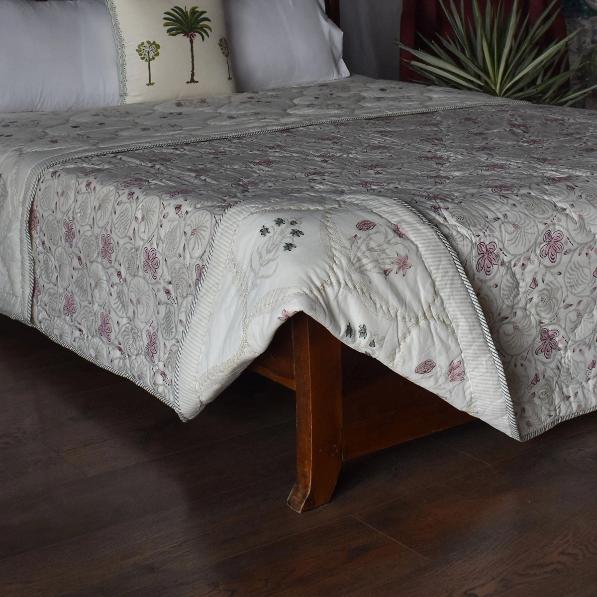Double Bed Hand Block Printed Cotton Quilt