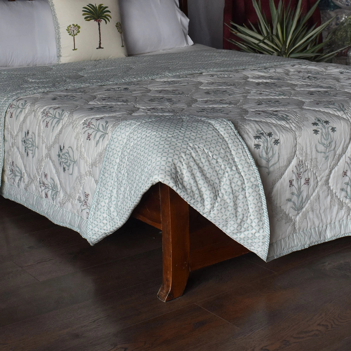 Double Bed Hand Block Printed Cotton Quilt