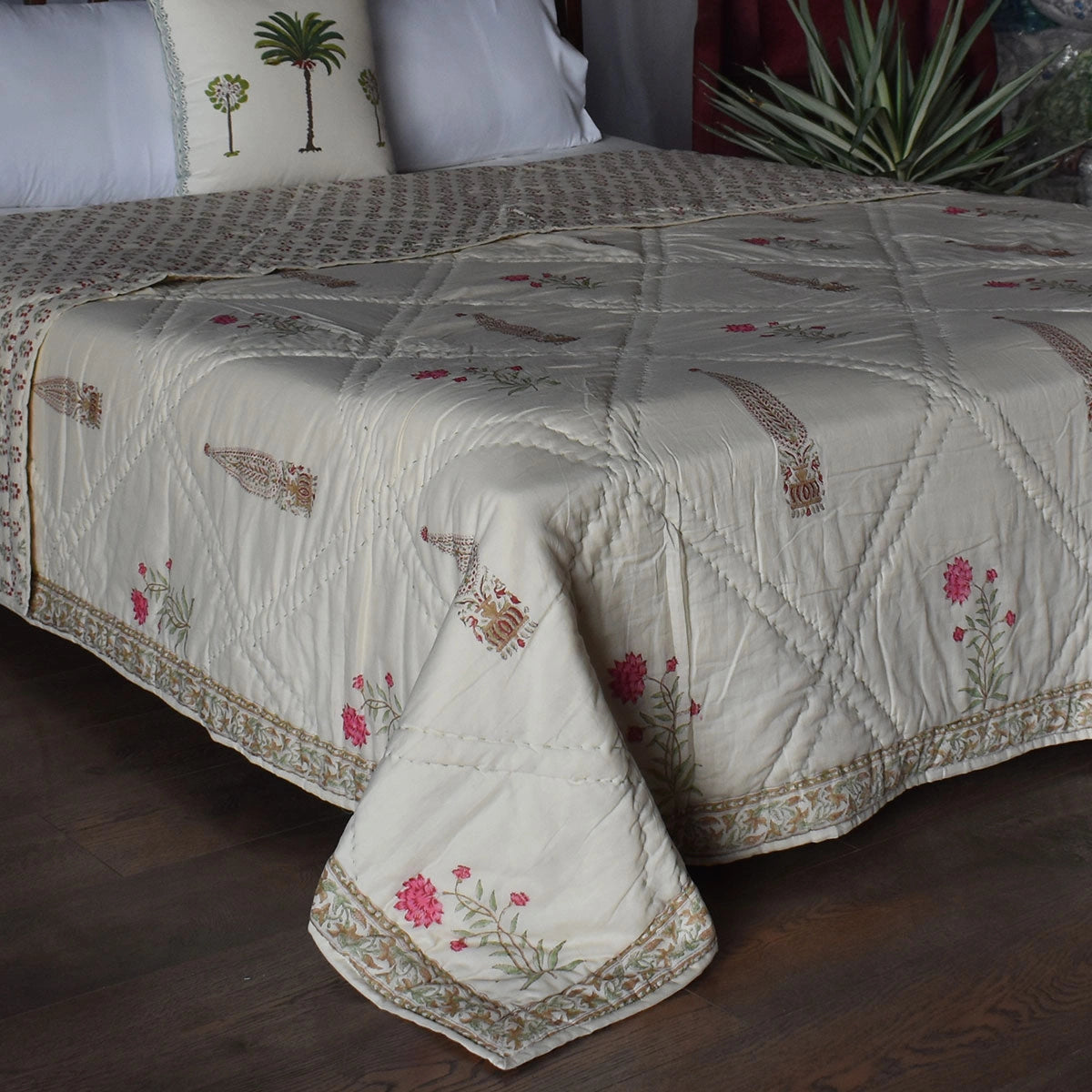 Handmade In Jaipur India Double Quilt