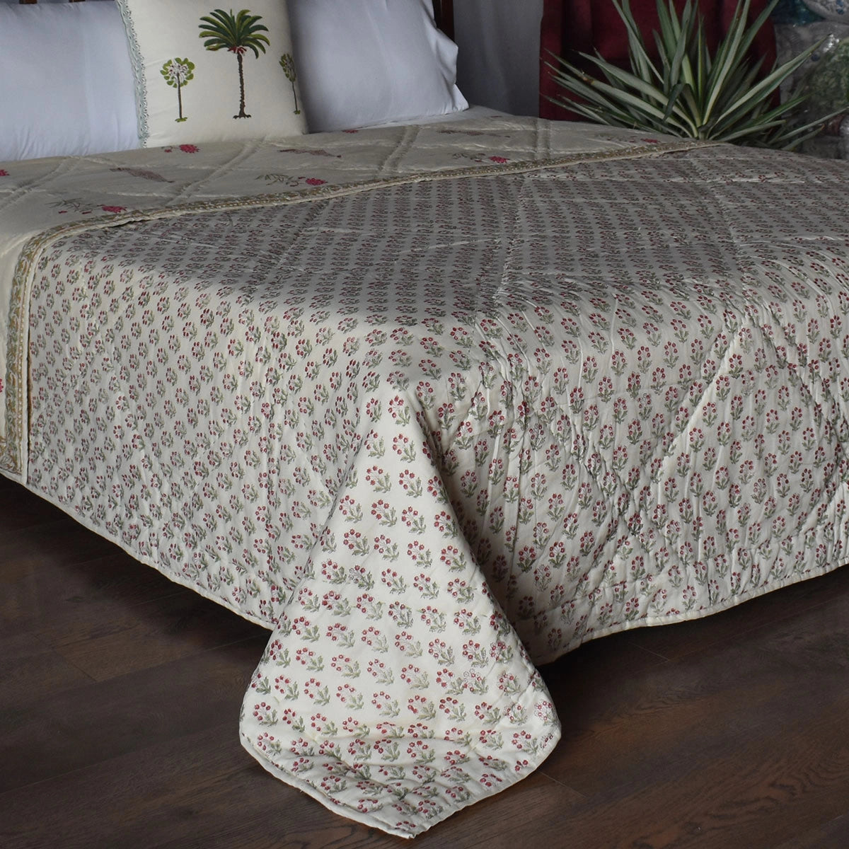 Handmade In Jaipur India Double Quilt