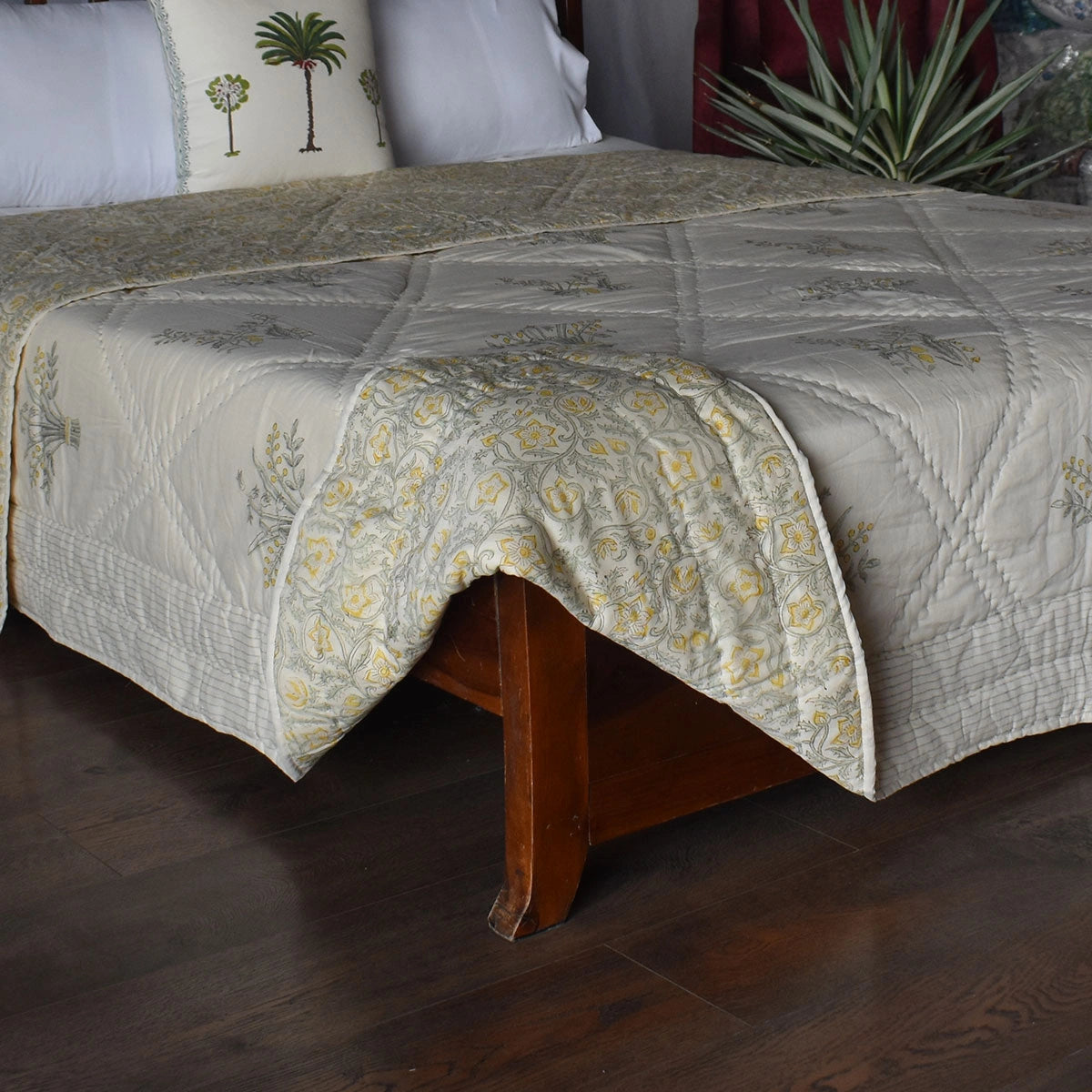 100% pure cotton double quilt