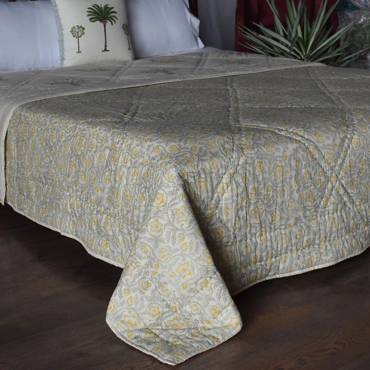 100% pure cotton double quilt