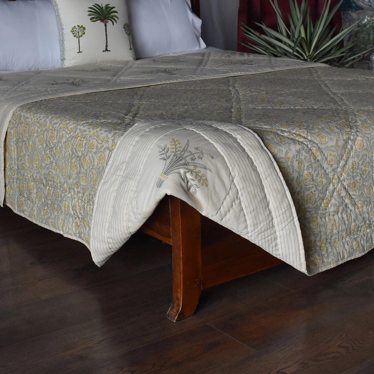 100% pure cotton double quilt