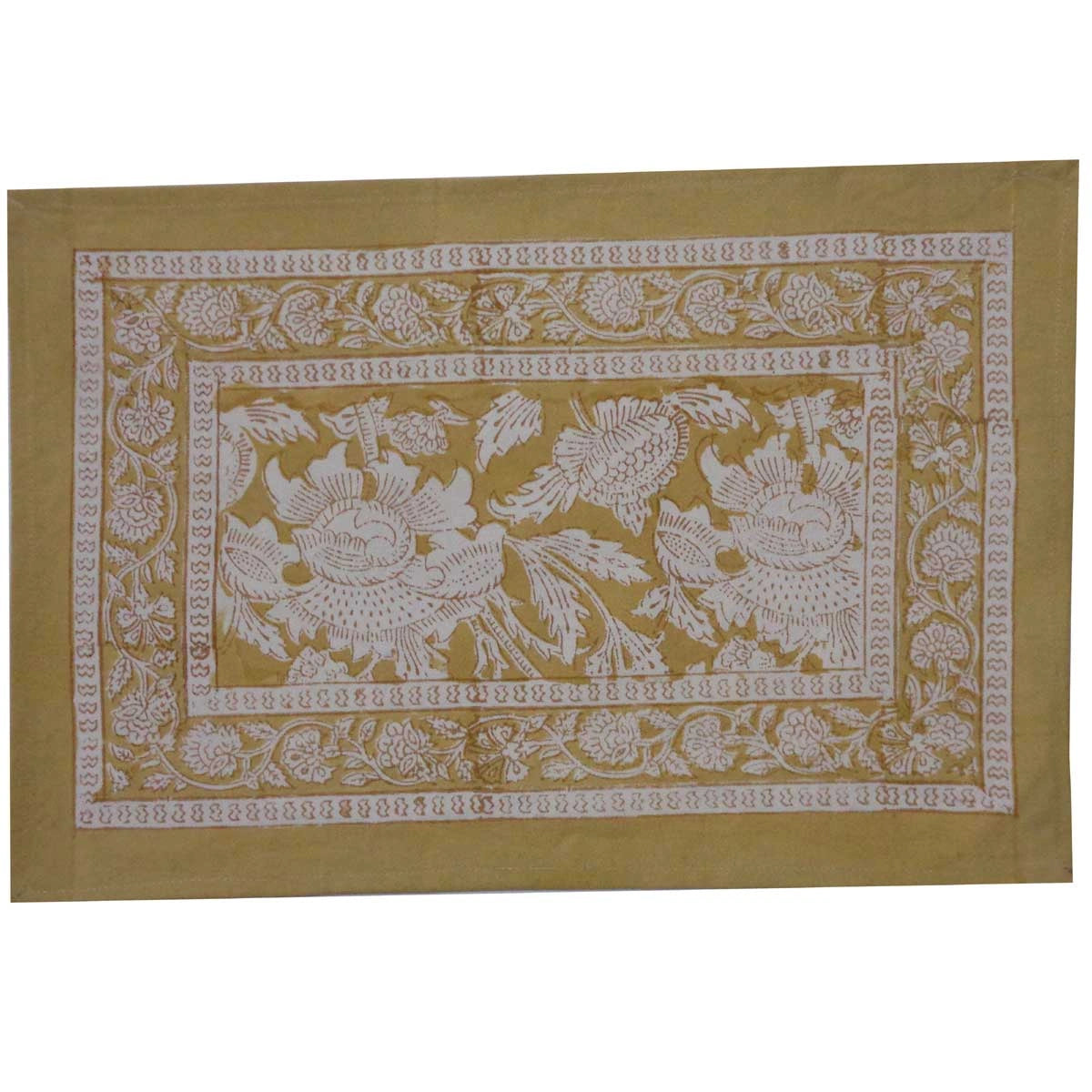 Cotton Canvas Placemats (Set of 2 Table mats) | Amarnath Beige Gud 207851