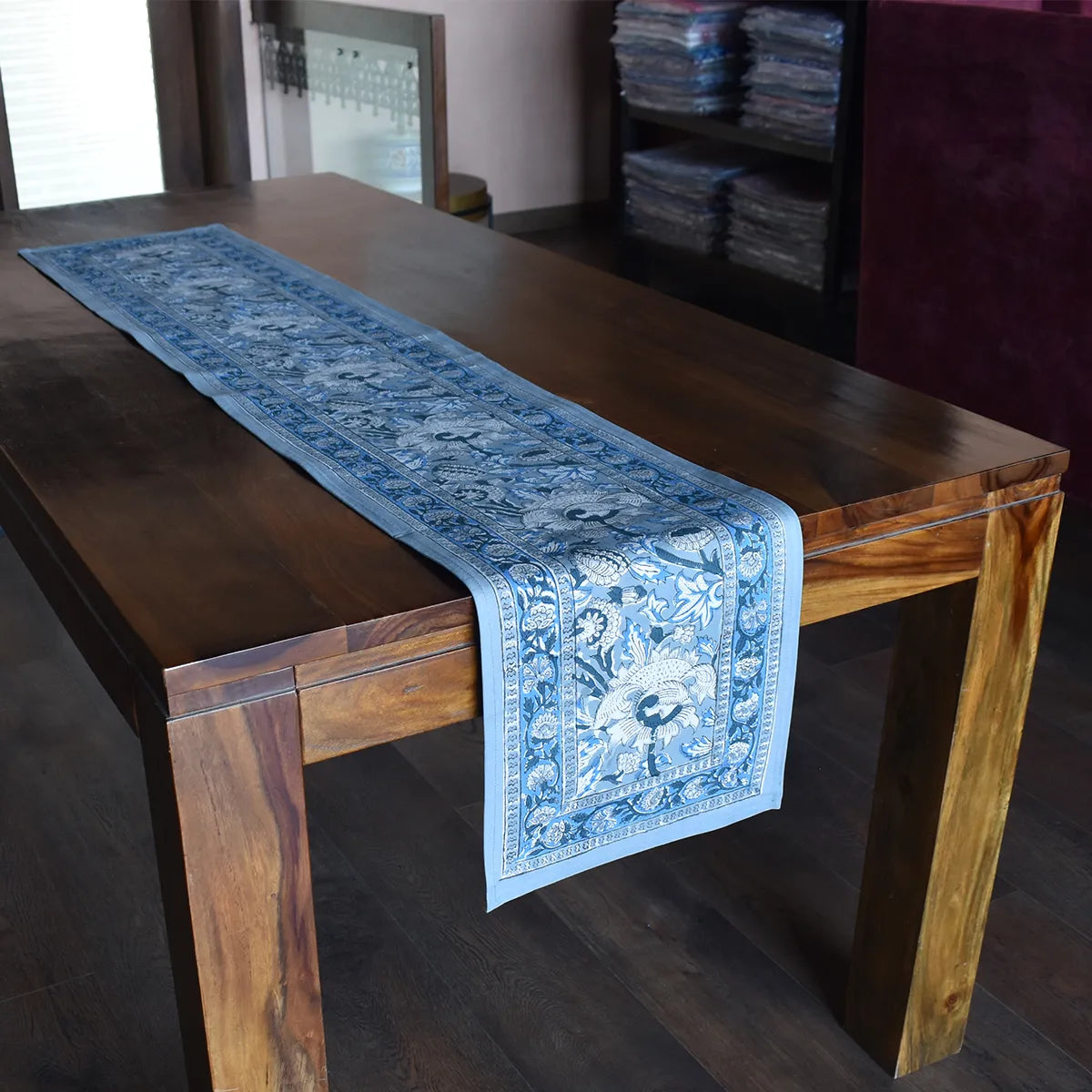 Cotton Canvas Table Runner Amarnath Grey Gud