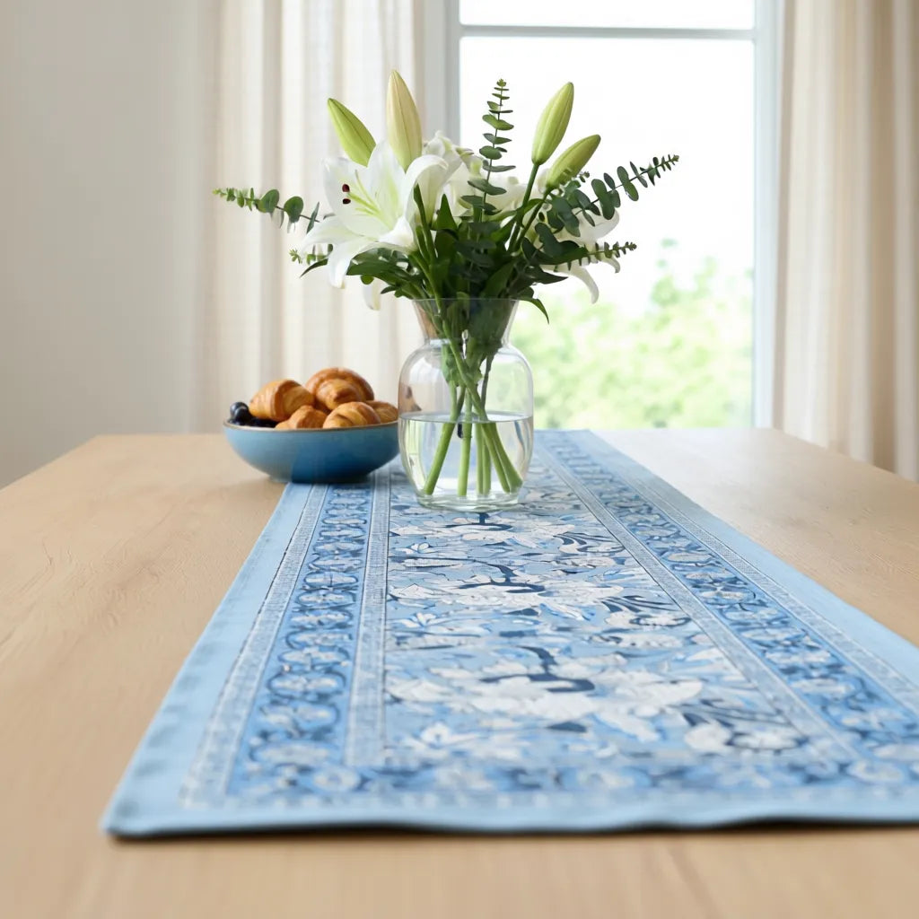 Cotton Canvas Table Runner Amarnath Grey Gud