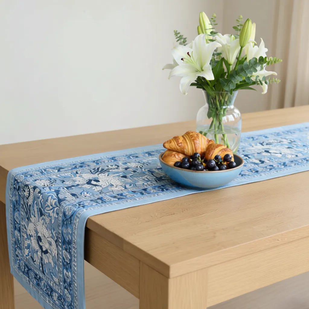 Cotton Canvas Table Runner Amarnath Grey Gud