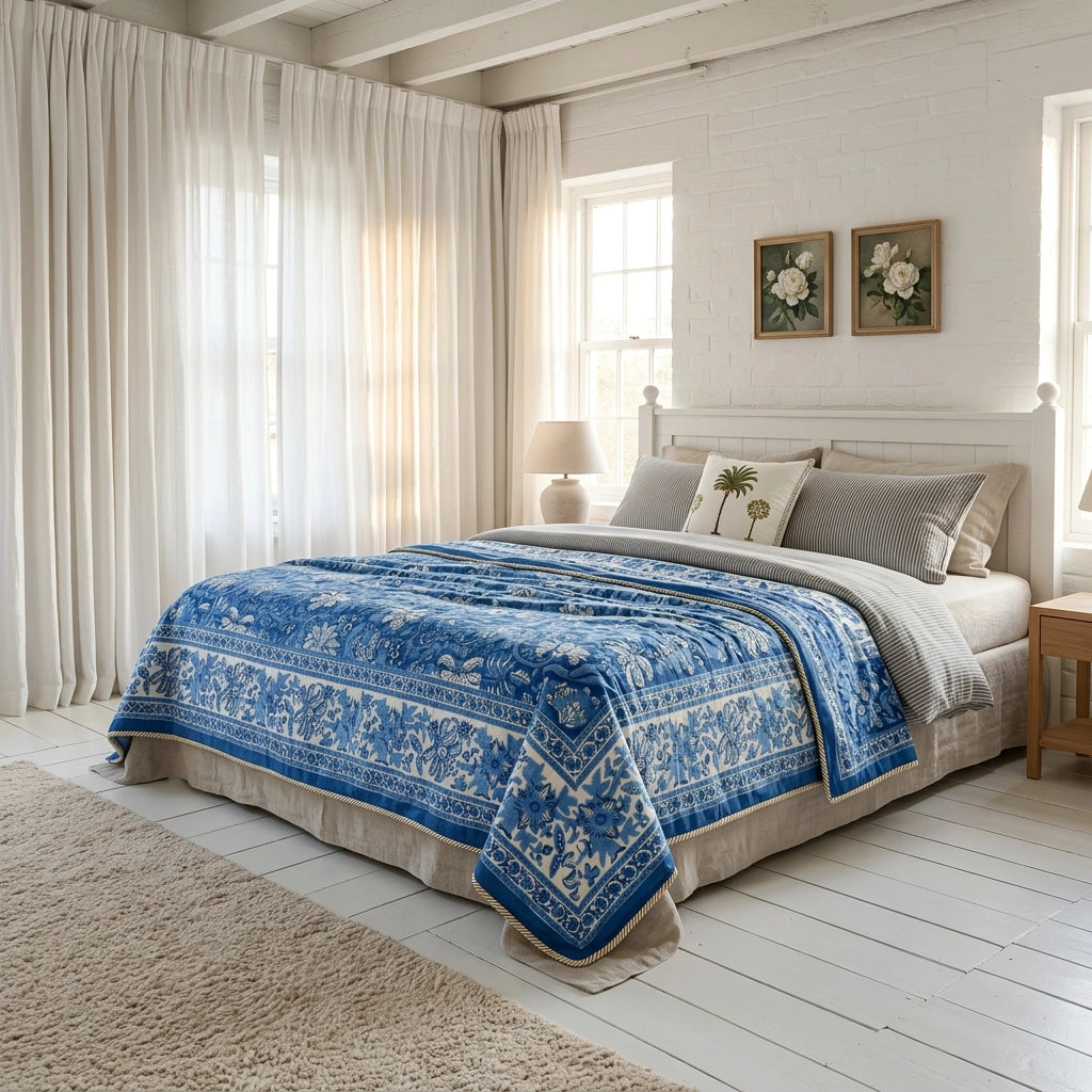 Double Size AC Blanket | Anarkali Blue 501540