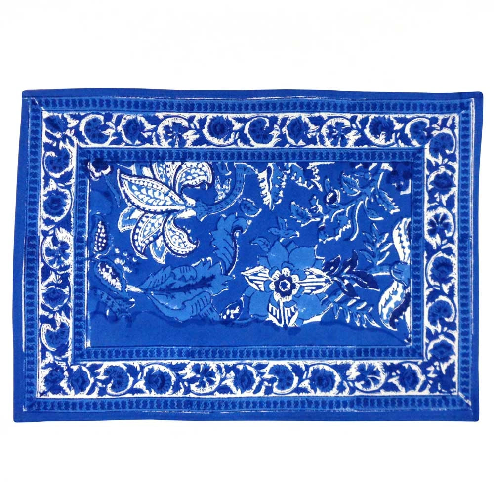 JAIPURI RAZAI Table Mats (Set of 2 Table mats) | Anarkali Blue Gud 106797