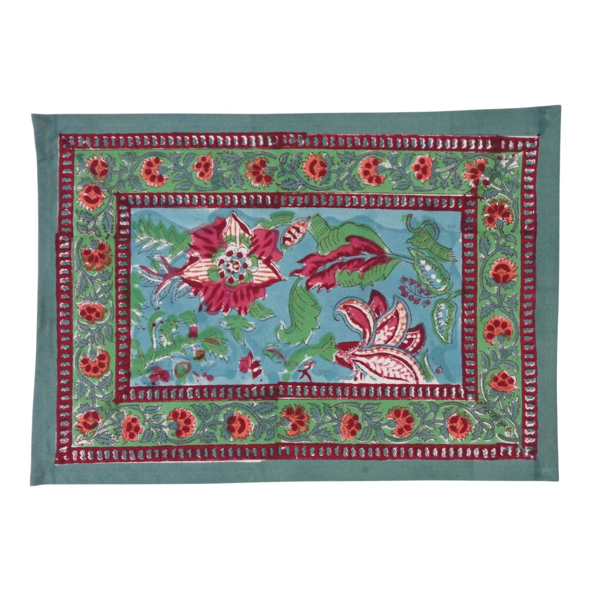 Artisan Table Linen (Set of 2 Table mats) | Anarkali Green Gud 106821