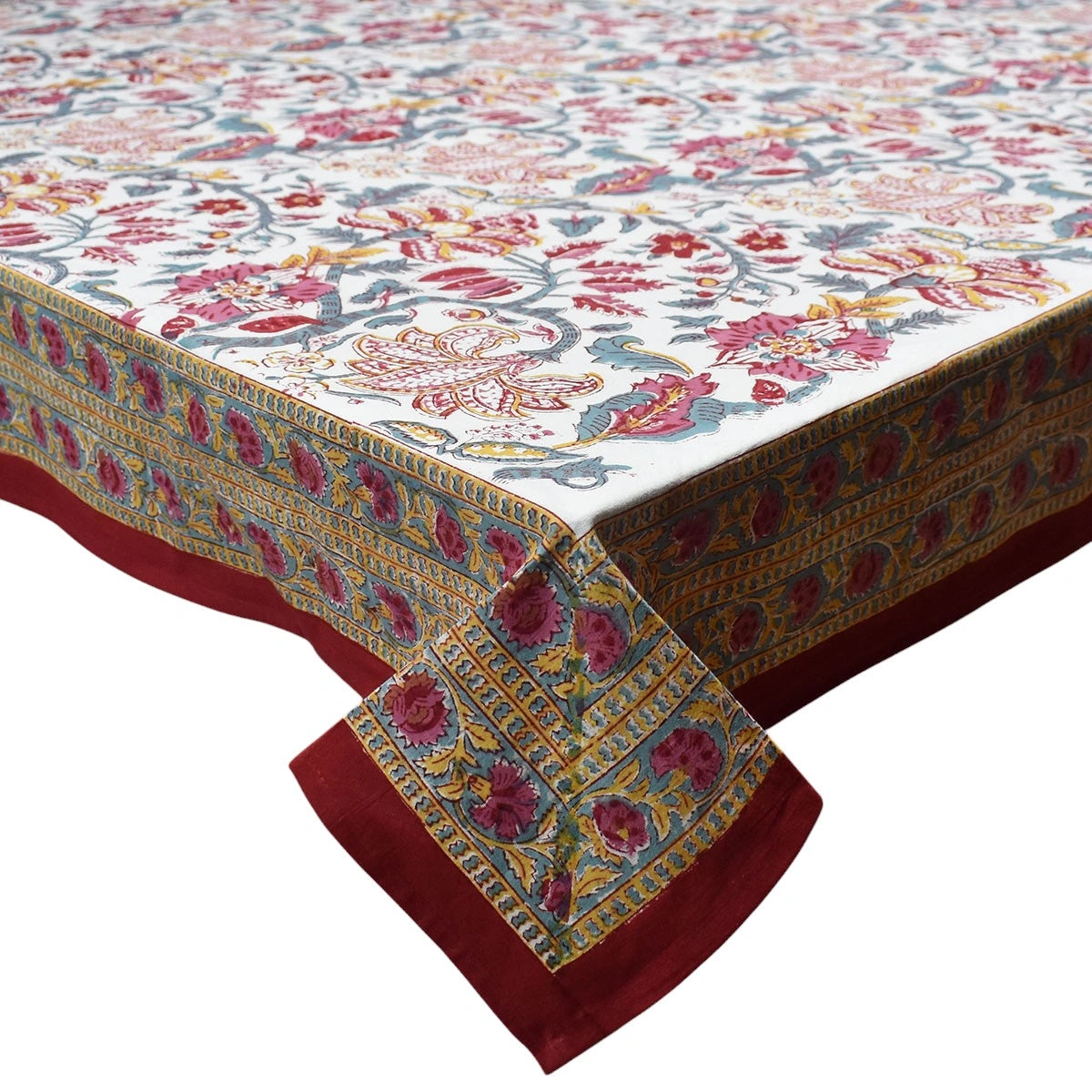 8-10 Seater Tablecloth | Anarkali Red Open 200652