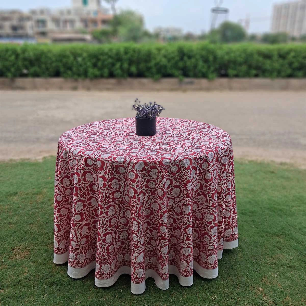 Diwali Round Table Cover Bauhaus Lolipop