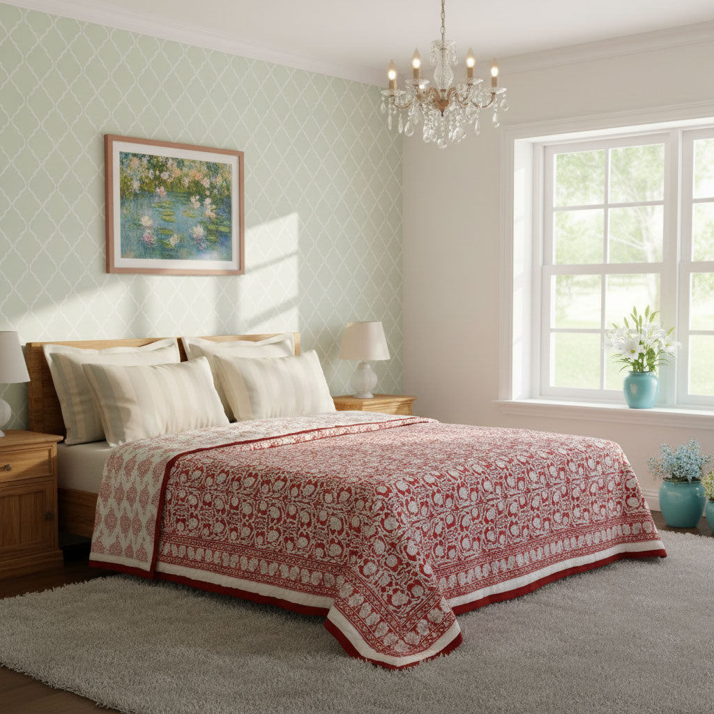 •	King Size Jaipuri Razai | Bauhaus Lolipop 502191