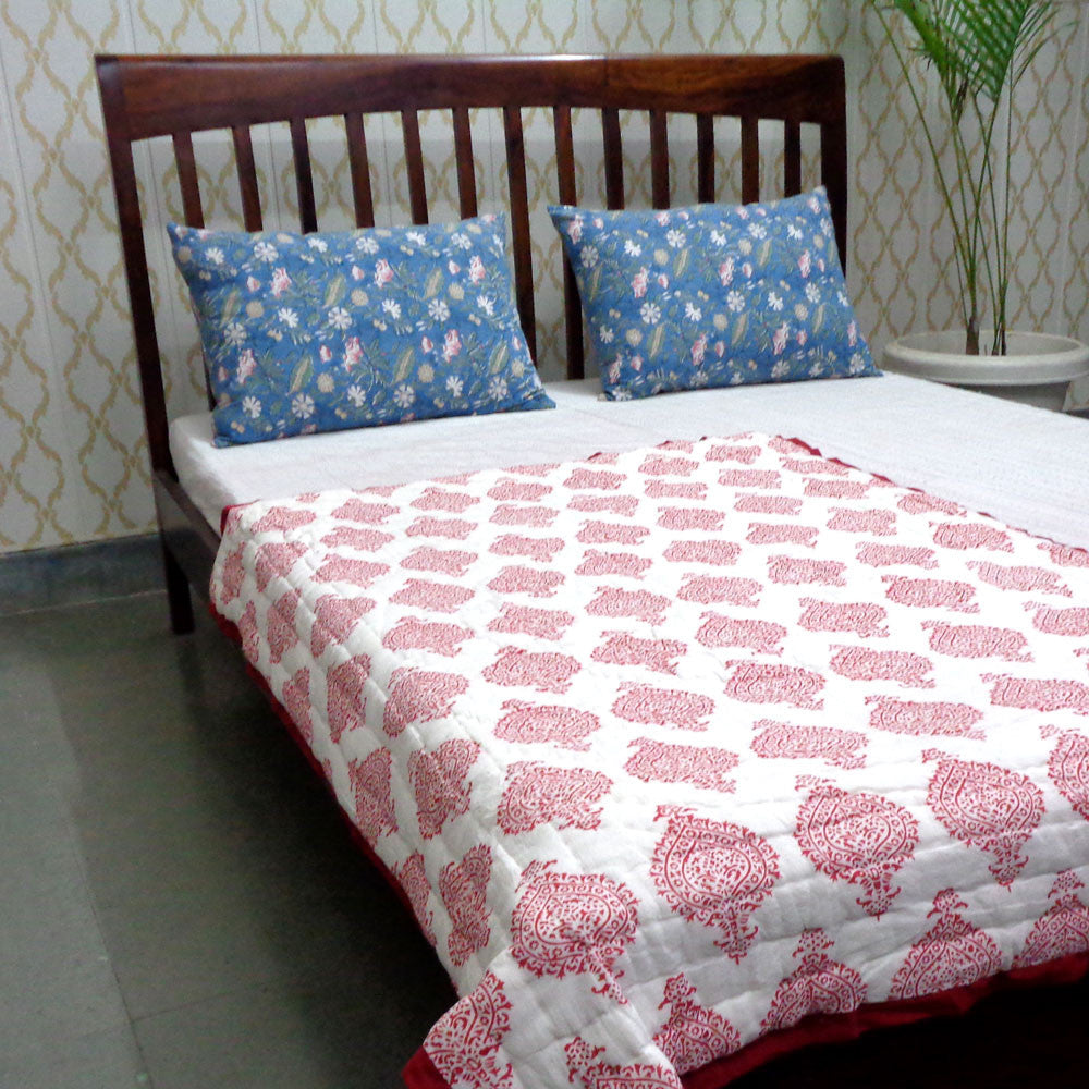 Hand Block Print Baby Blanket – 100x140 cm Jaipur Razai | Bauhaus Lolipop 502191