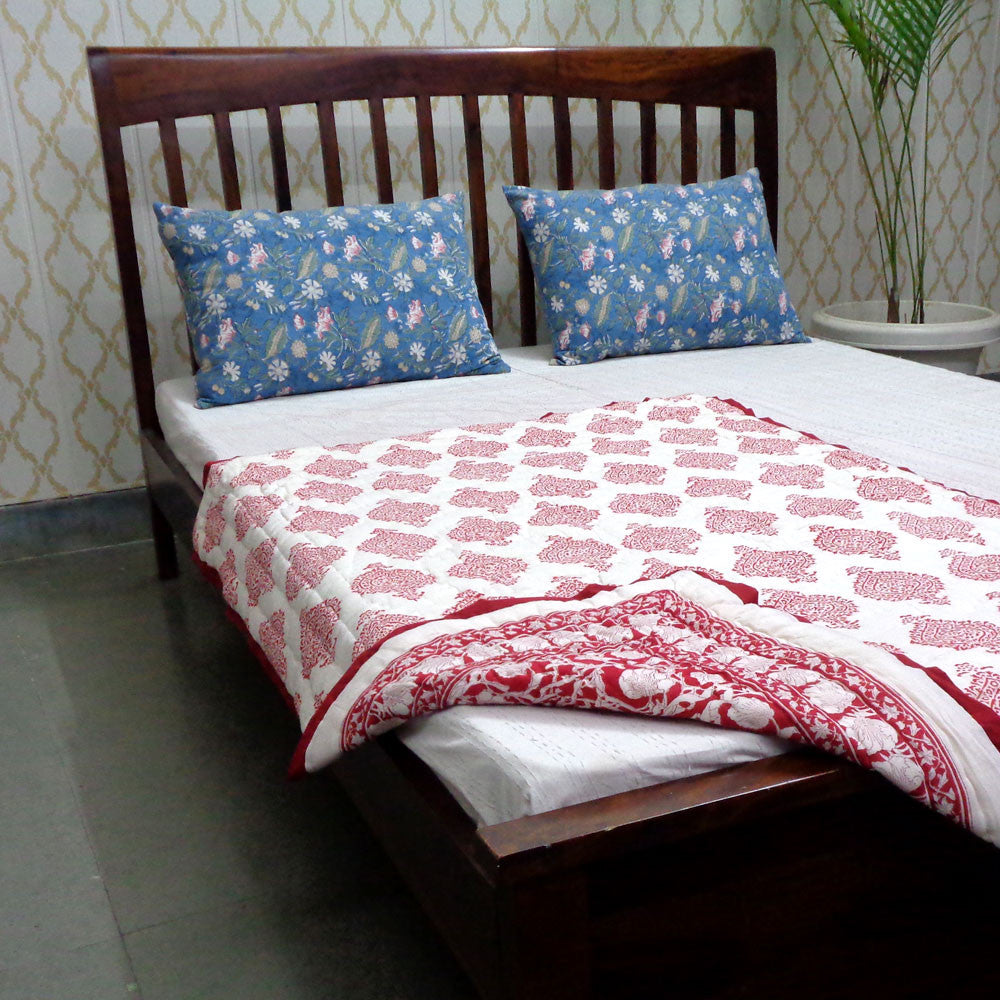 Hand Block Print Baby Blanket – 100x140 cm Jaipur Razai | Bauhaus Lolipop 502191