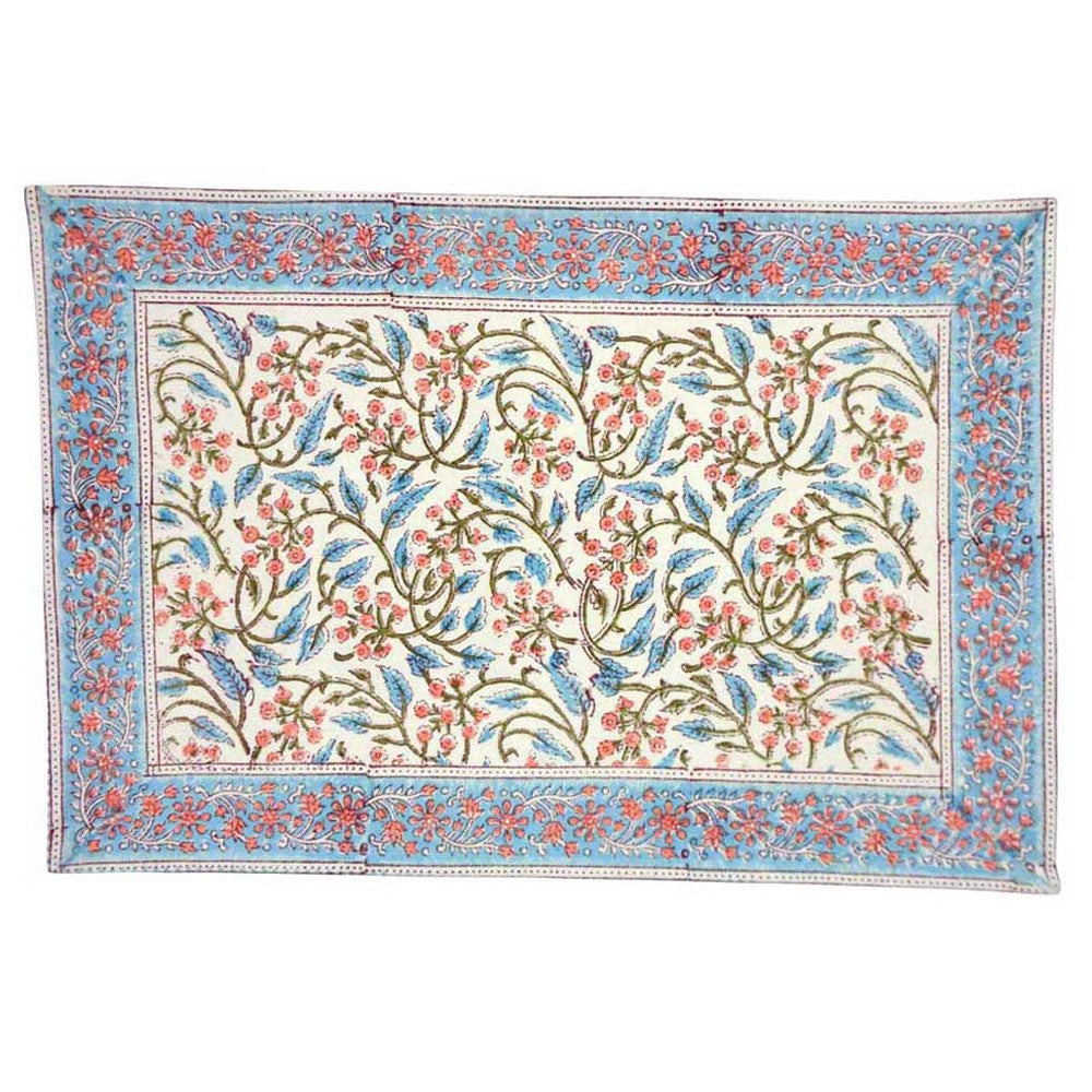 JAIPURI RAZAI Artisan Placemats For Dining Table (Set of 2 Table mats) | Berry Pink 106128