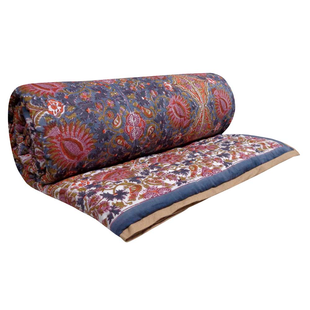 •	Soft MulMul Cotton Quilt | Bird Of Paradise Gud 204347