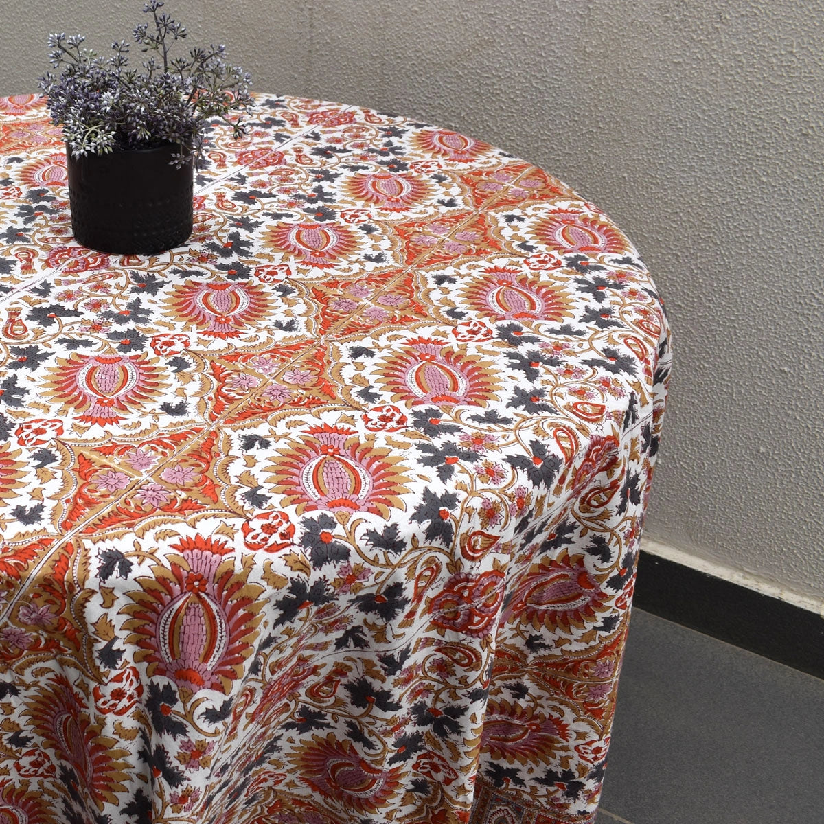 Decorative Round Table Linen Bird Of Paradise Open