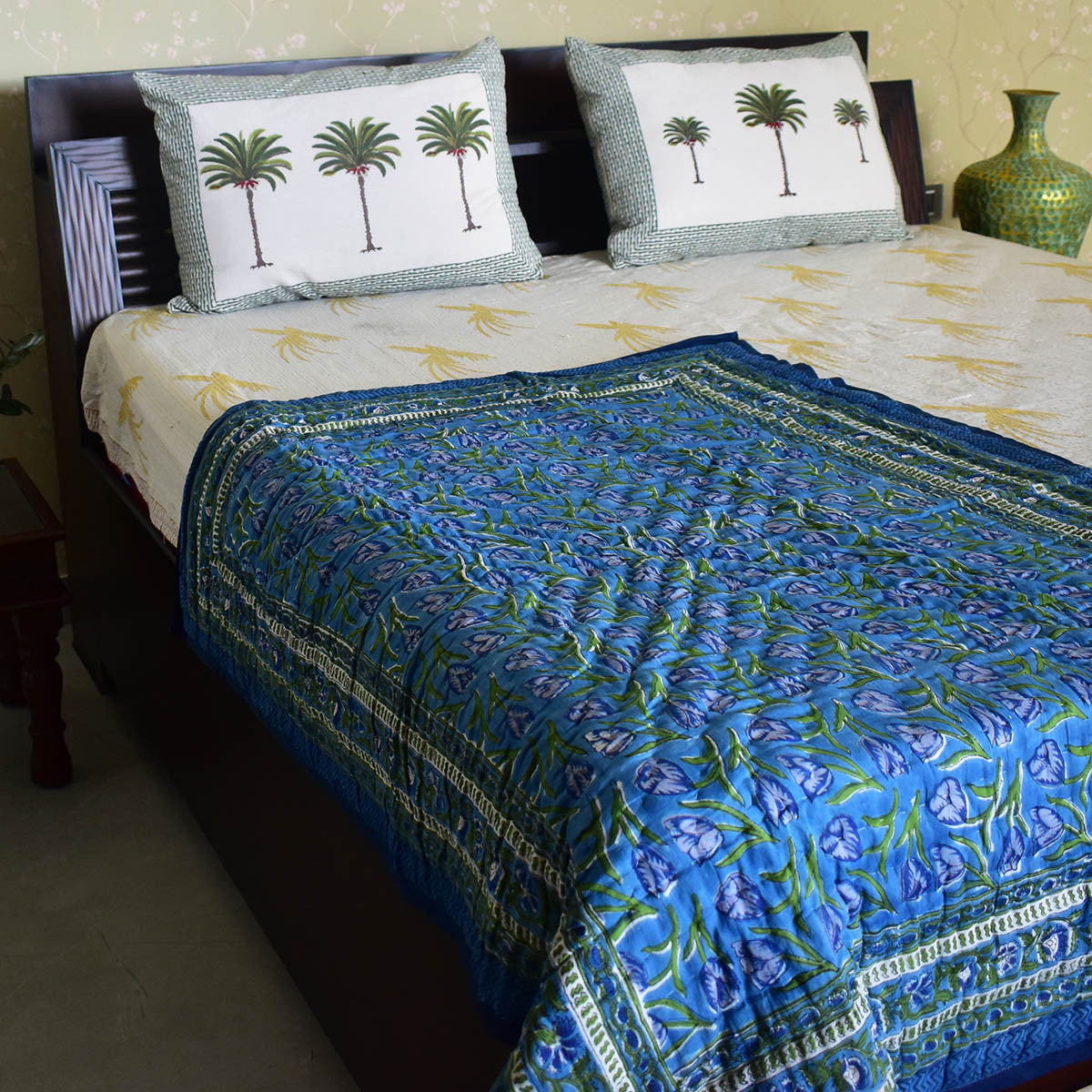 Toddler Quilt –Jaipur Razai | Blue Tulip 601675