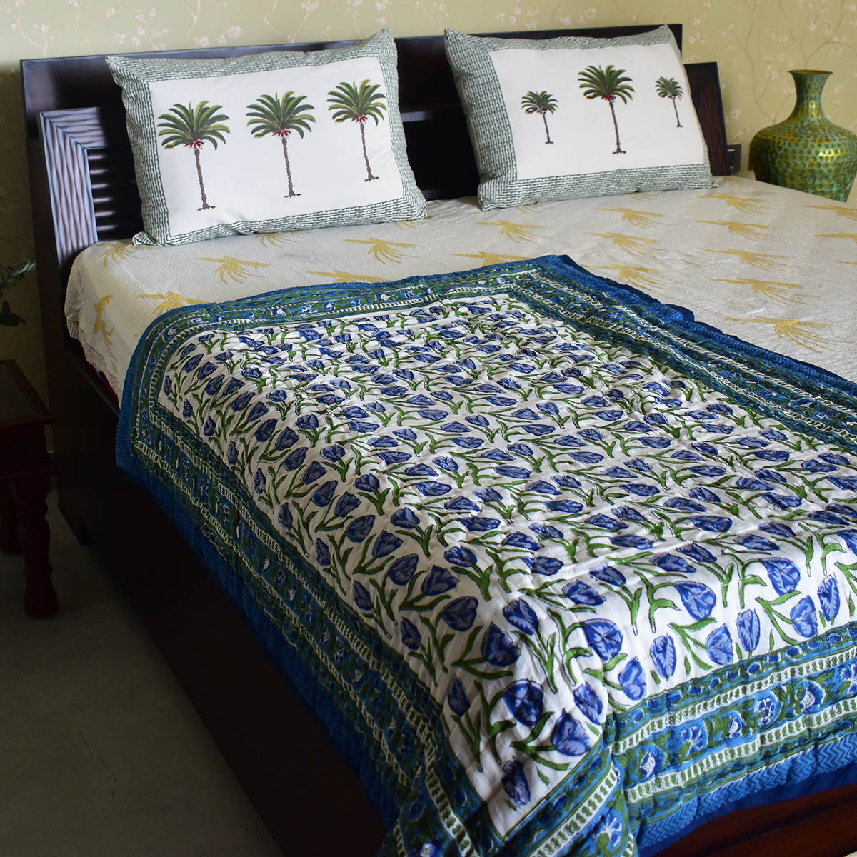 Toddler Quilt –Jaipur Razai | Blue Tulip 601675