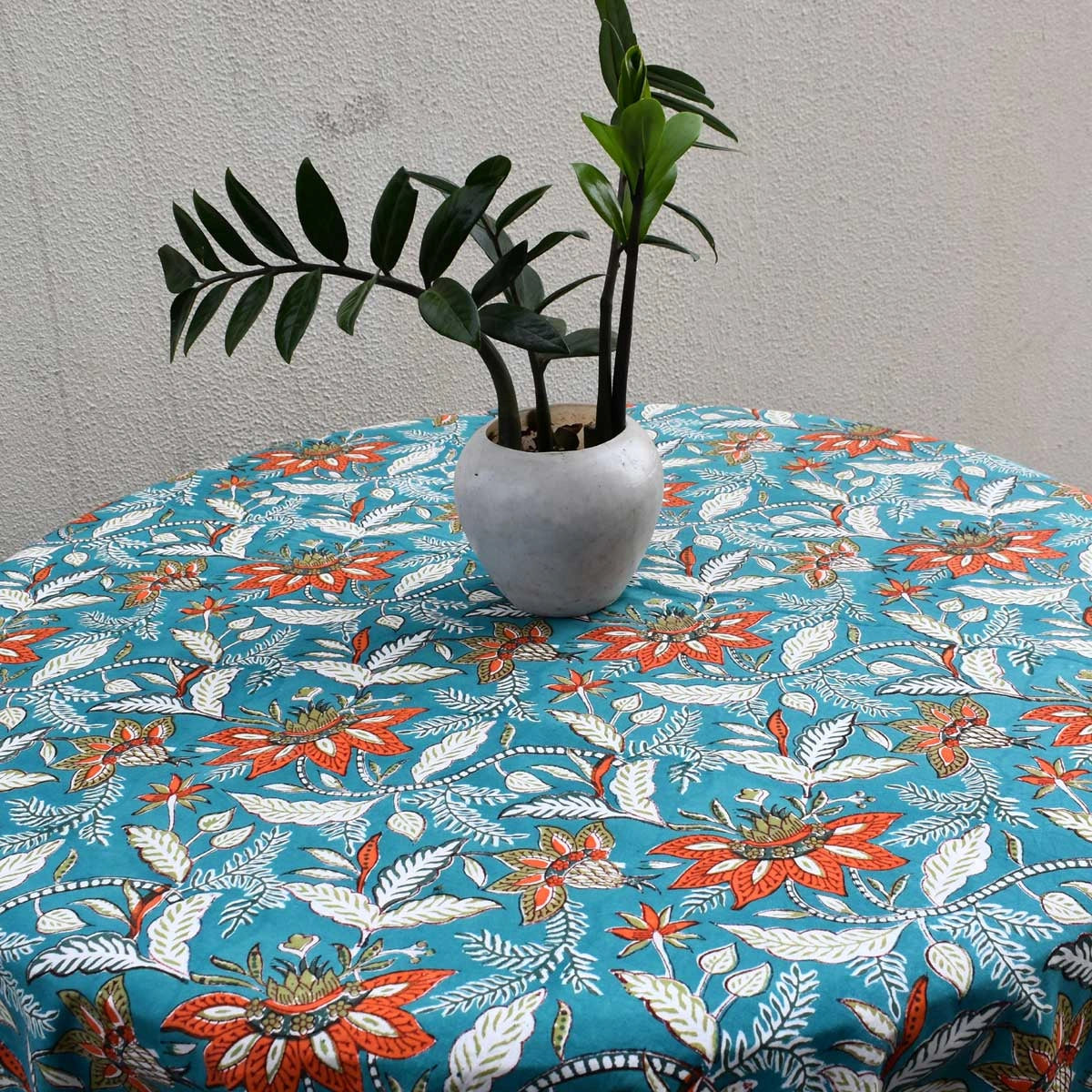 72 Inch Round Tablecloth Bossanova Green Gud