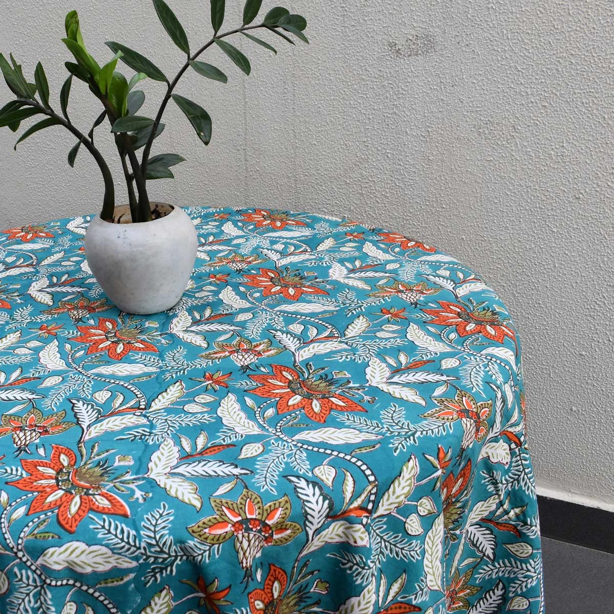 72 Inch Round Tablecloth Bossanova Green Gud