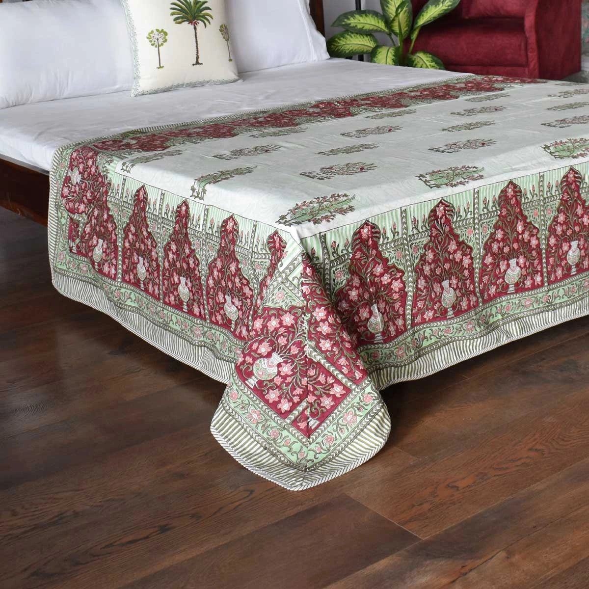 Jaipuri Hand Block Printed Dohar | Chakri Phool 230848
