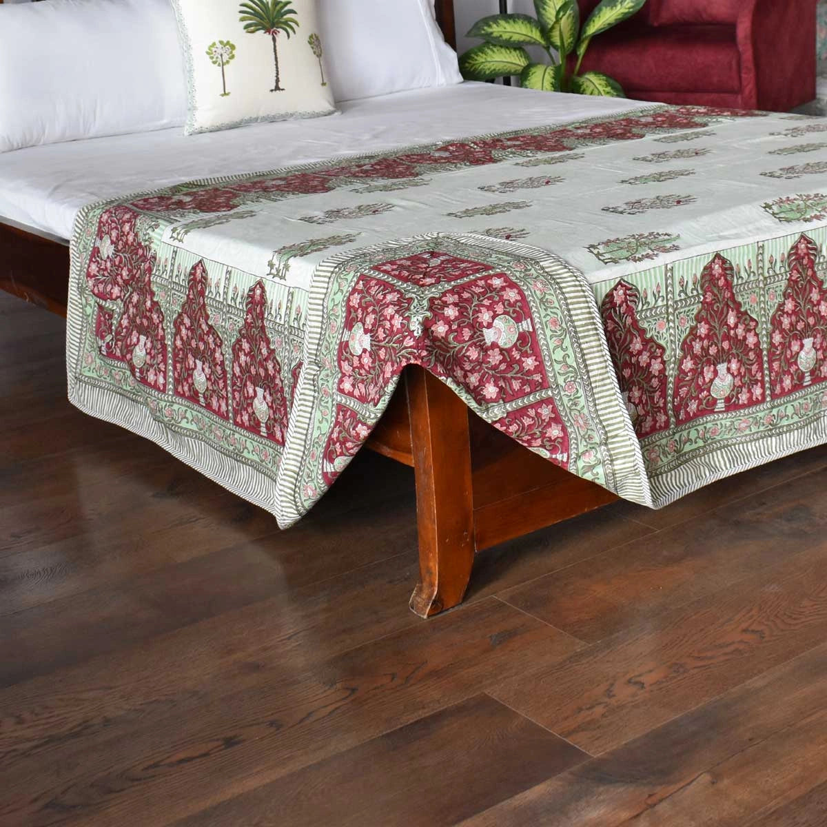 Jaipuri Hand Block Printed Dohar | Chakri Phool 230848