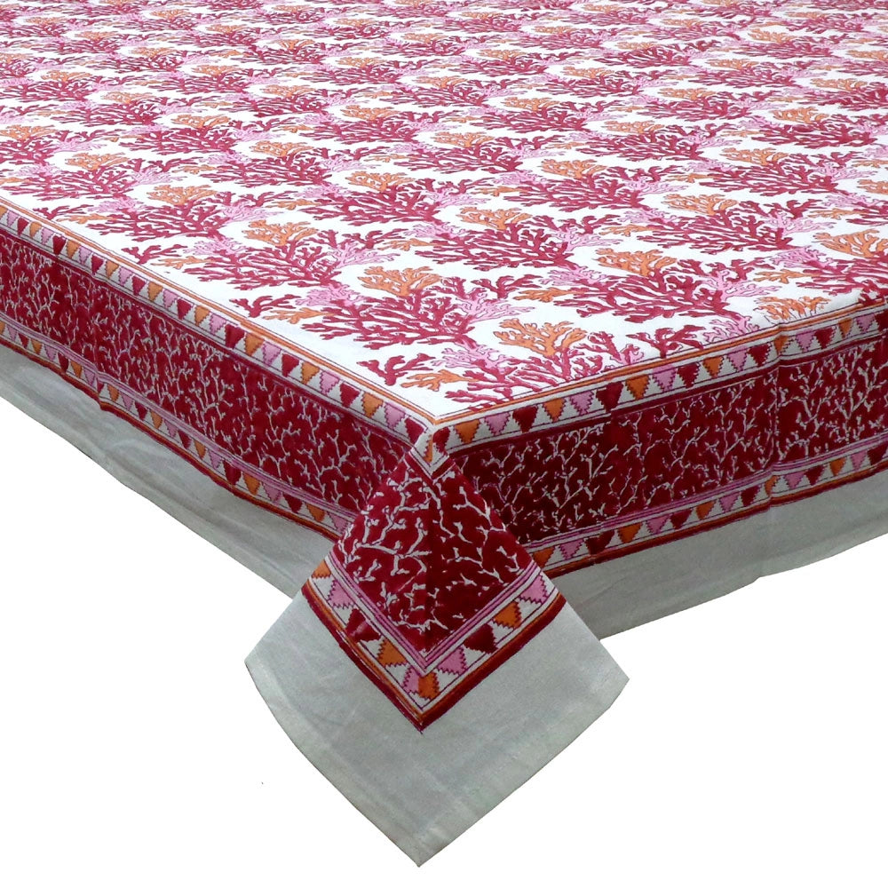 150 X 220 Cm Tablecloth | Coral Multi Red 701927