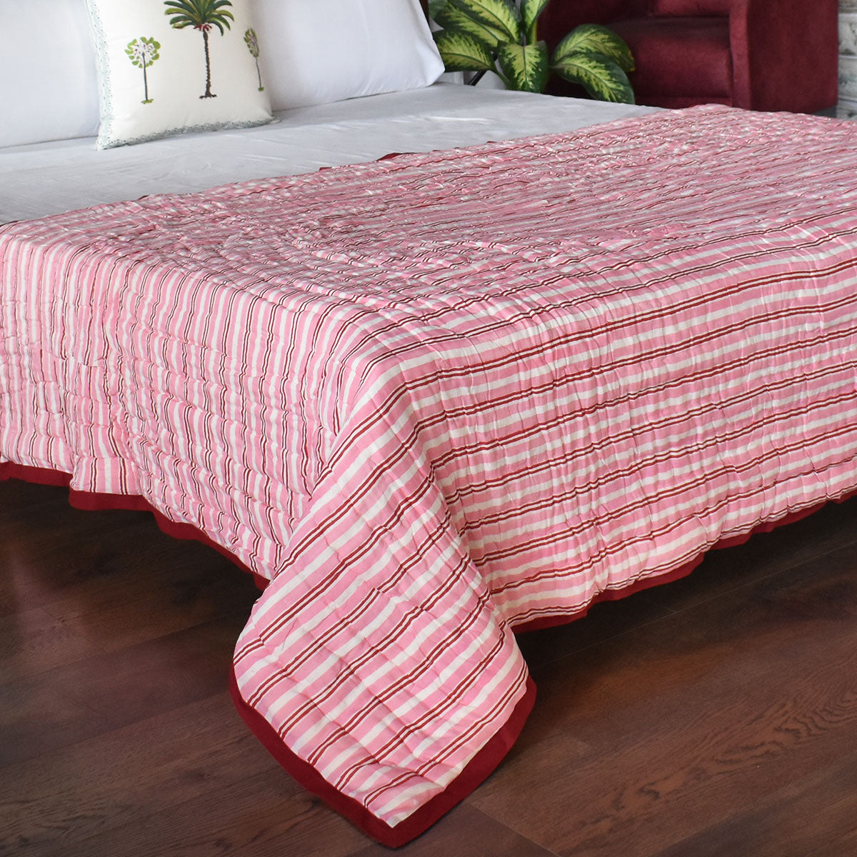 Cotton Quilt Single Size |Coral Multi Red 701927