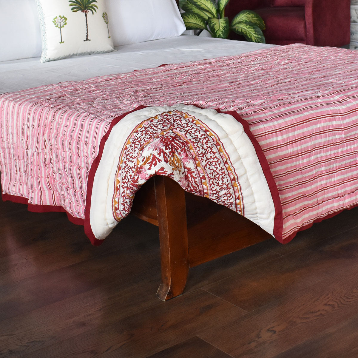Cotton Quilt Single Size |Coral Multi Red 701927