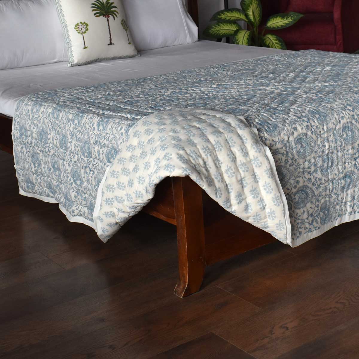 Hand block print quilt single | 202217