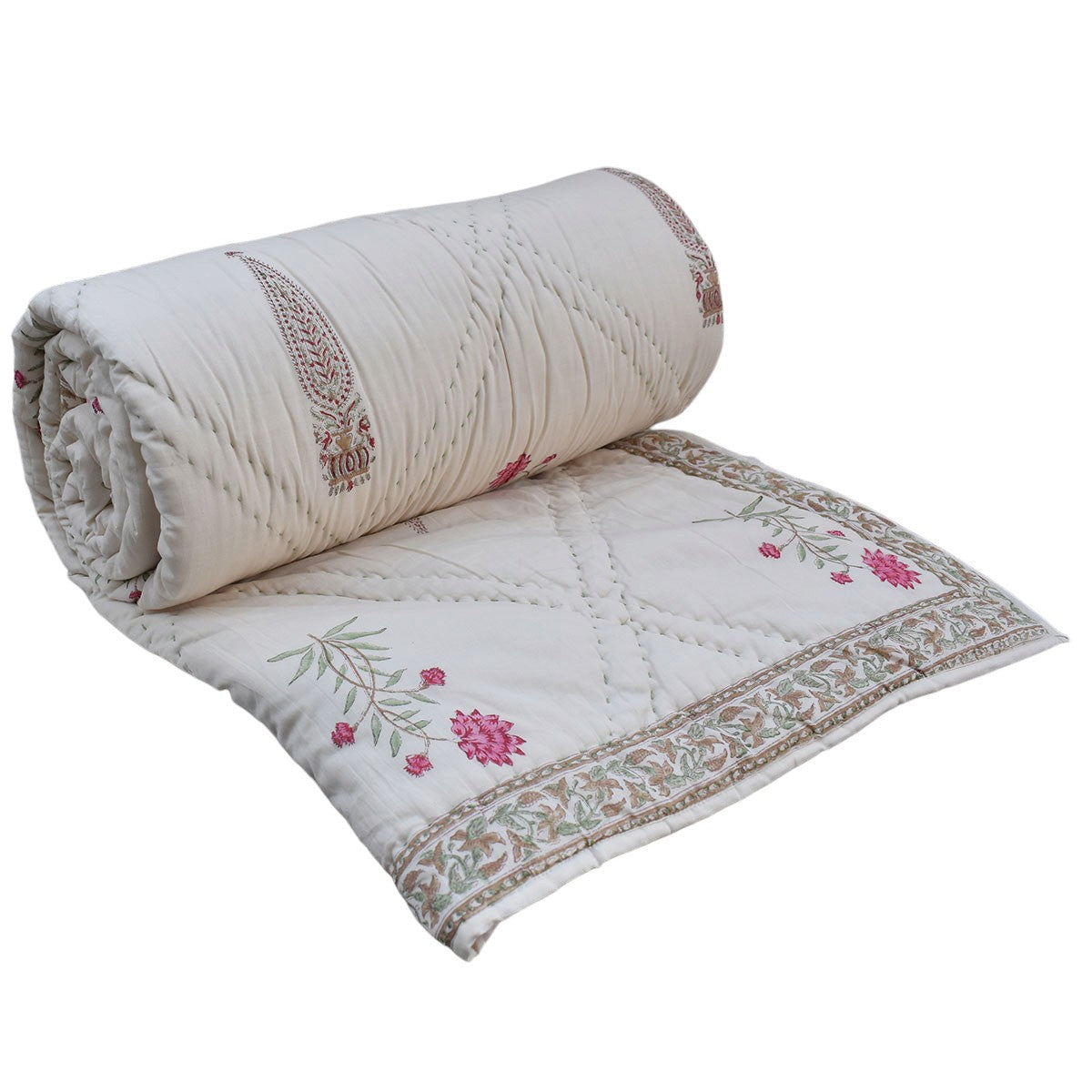 Handmade In Jaipur India Double Quilt