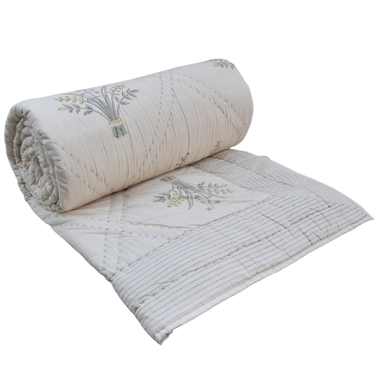 100% pure cotton double quilt