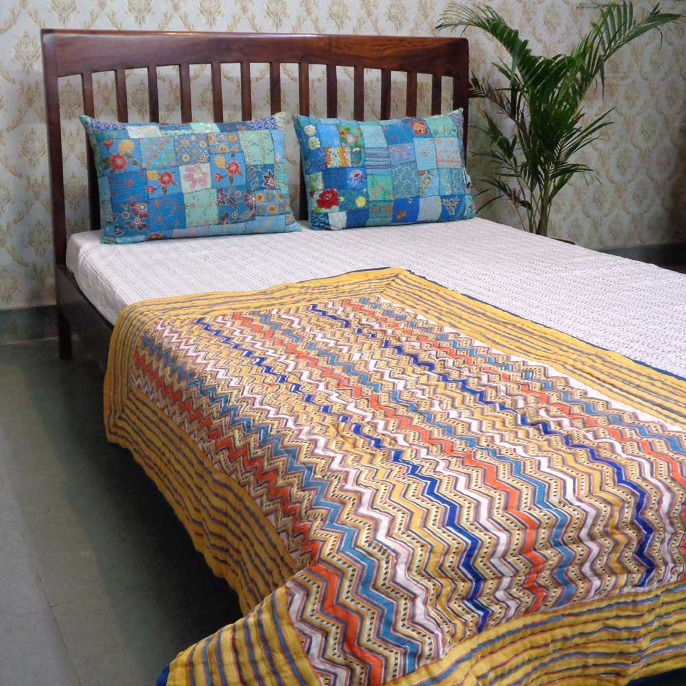 Breathable Cotton Quilt For Baby | Designer Chevron 104406