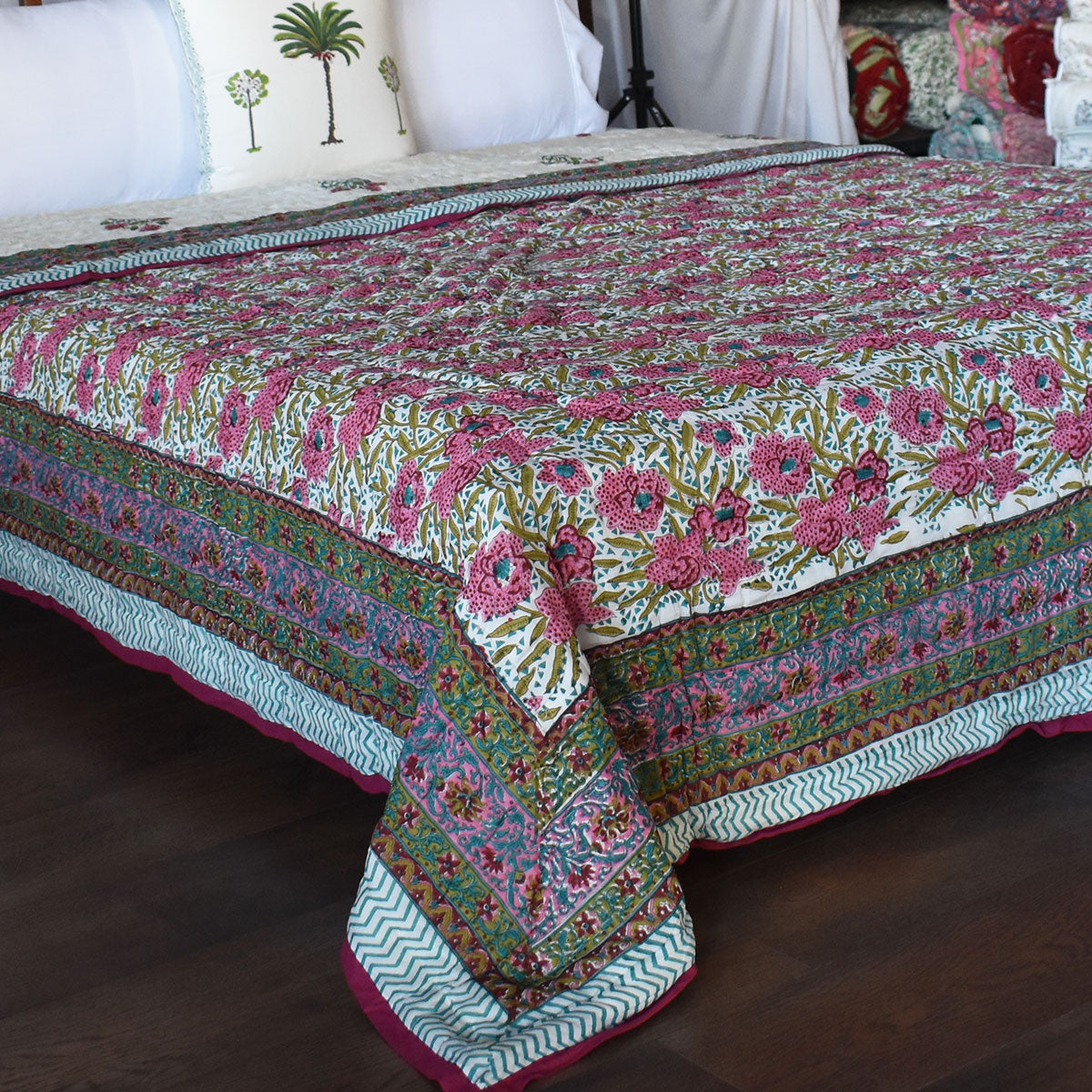 Jaipur Quilt For Double Bed | Flower Candy 103451
