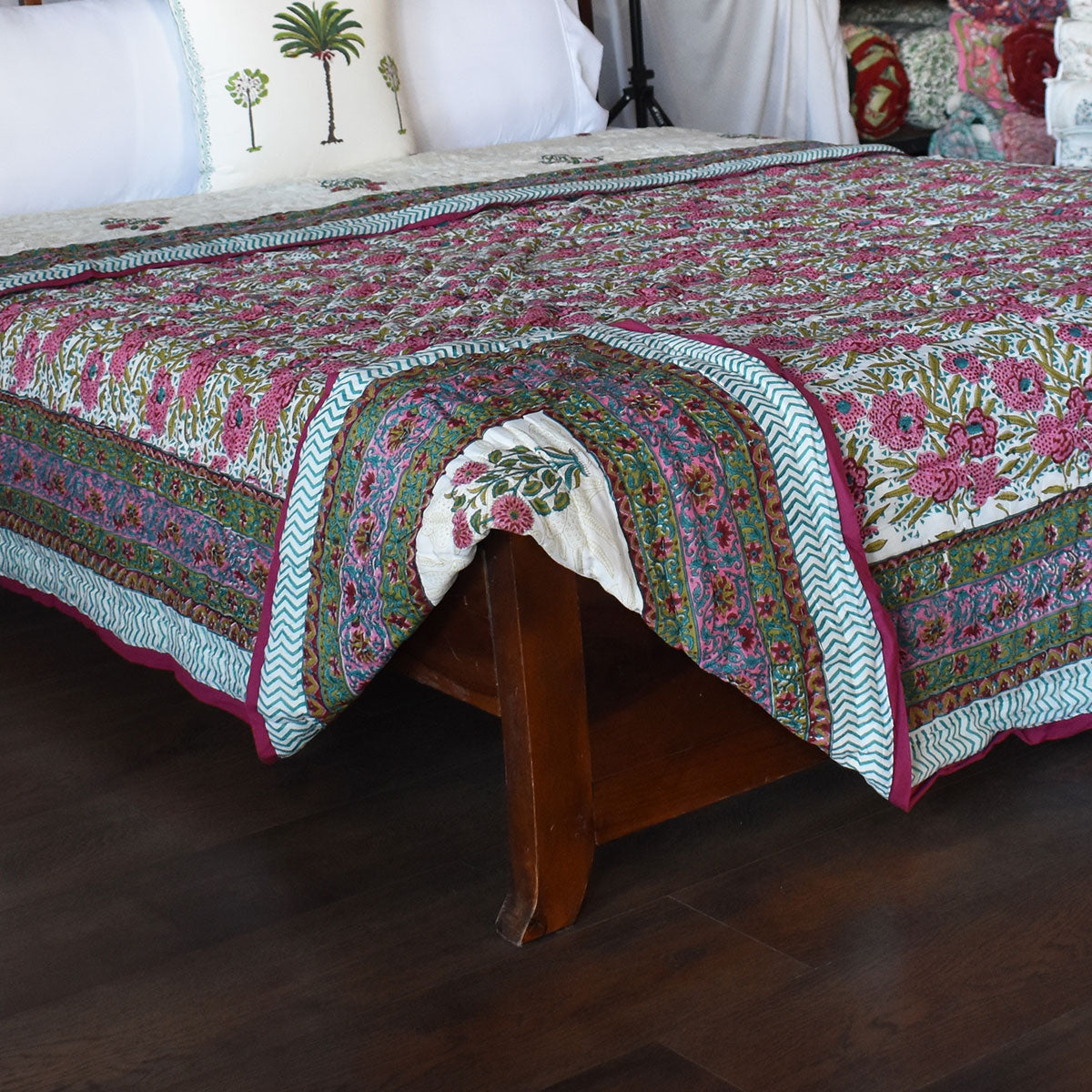 Jaipur Quilt For Double Bed | Flower Candy 103451