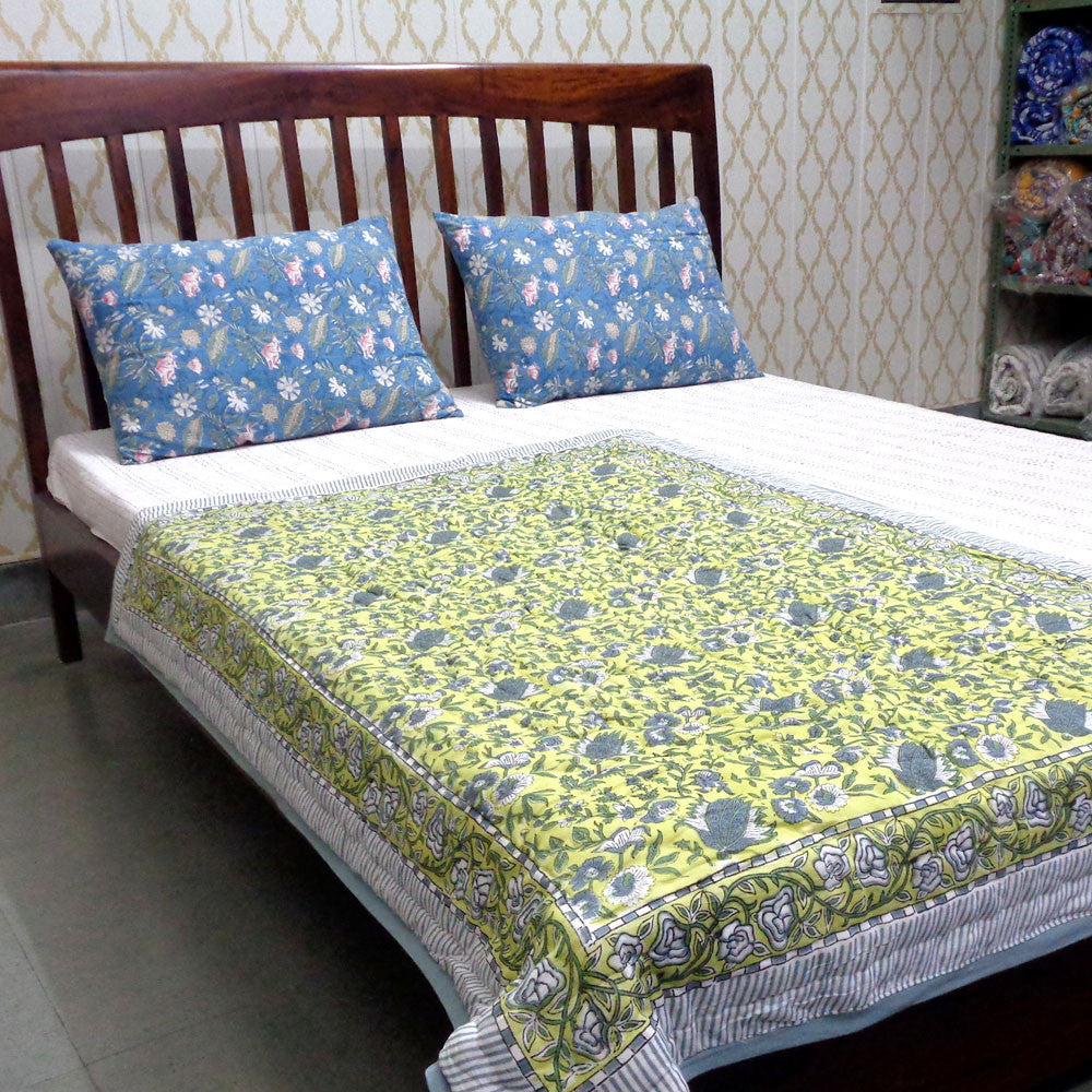 Handcrafted Jaipuri Baby Blanket | Garden Glade 701880