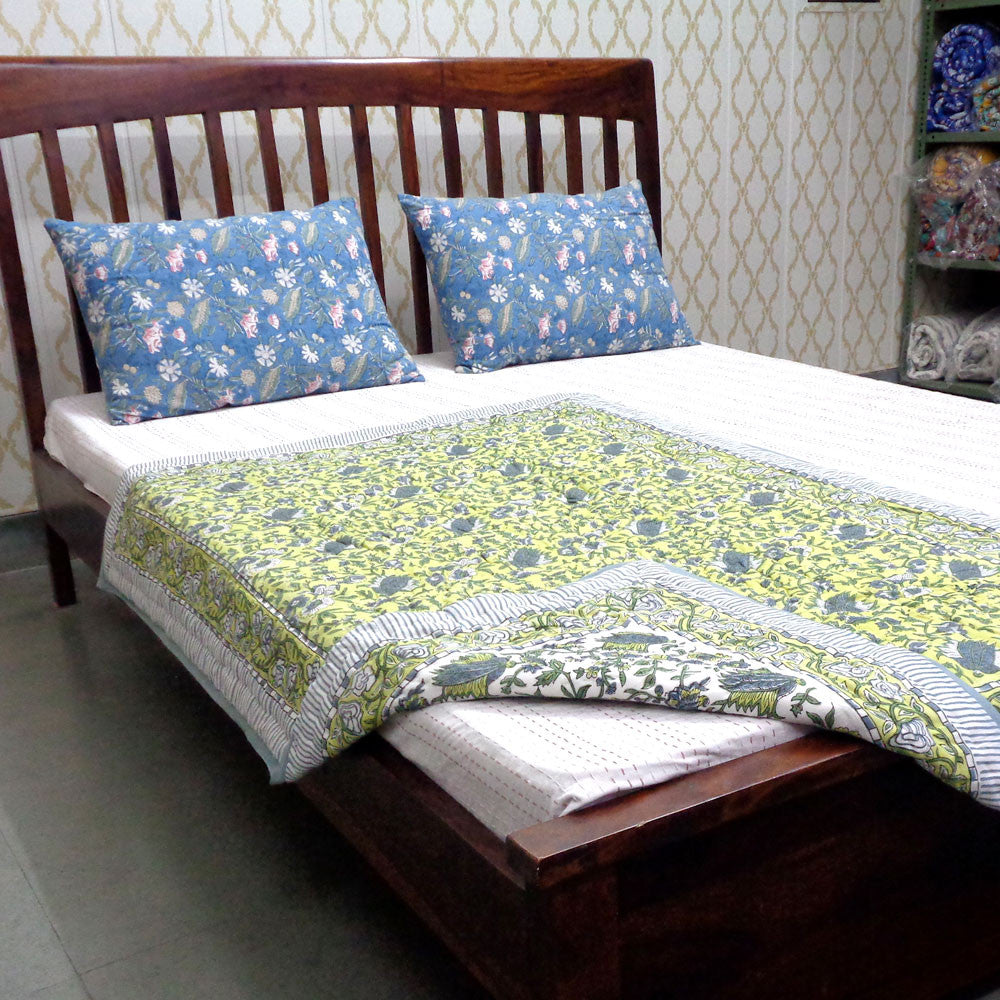 Handcrafted Jaipuri Baby Blanket | Garden Glade 701880