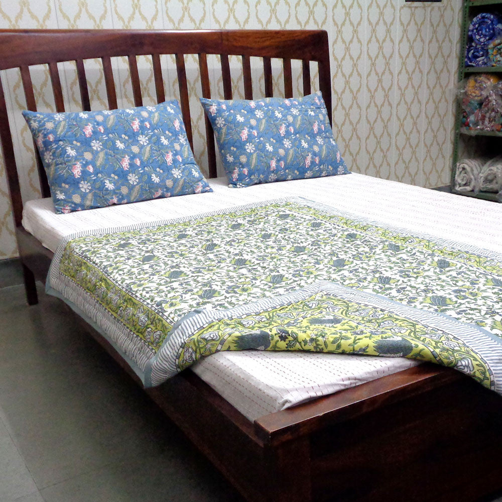 Handcrafted Jaipuri Baby Blanket | Garden Glade 701880