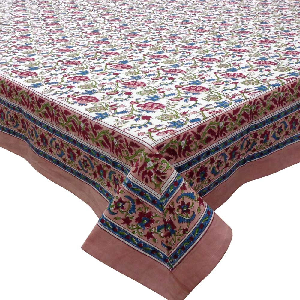 Large Dining Table Cover With Hand Block Designs | Genda Bale 204998
