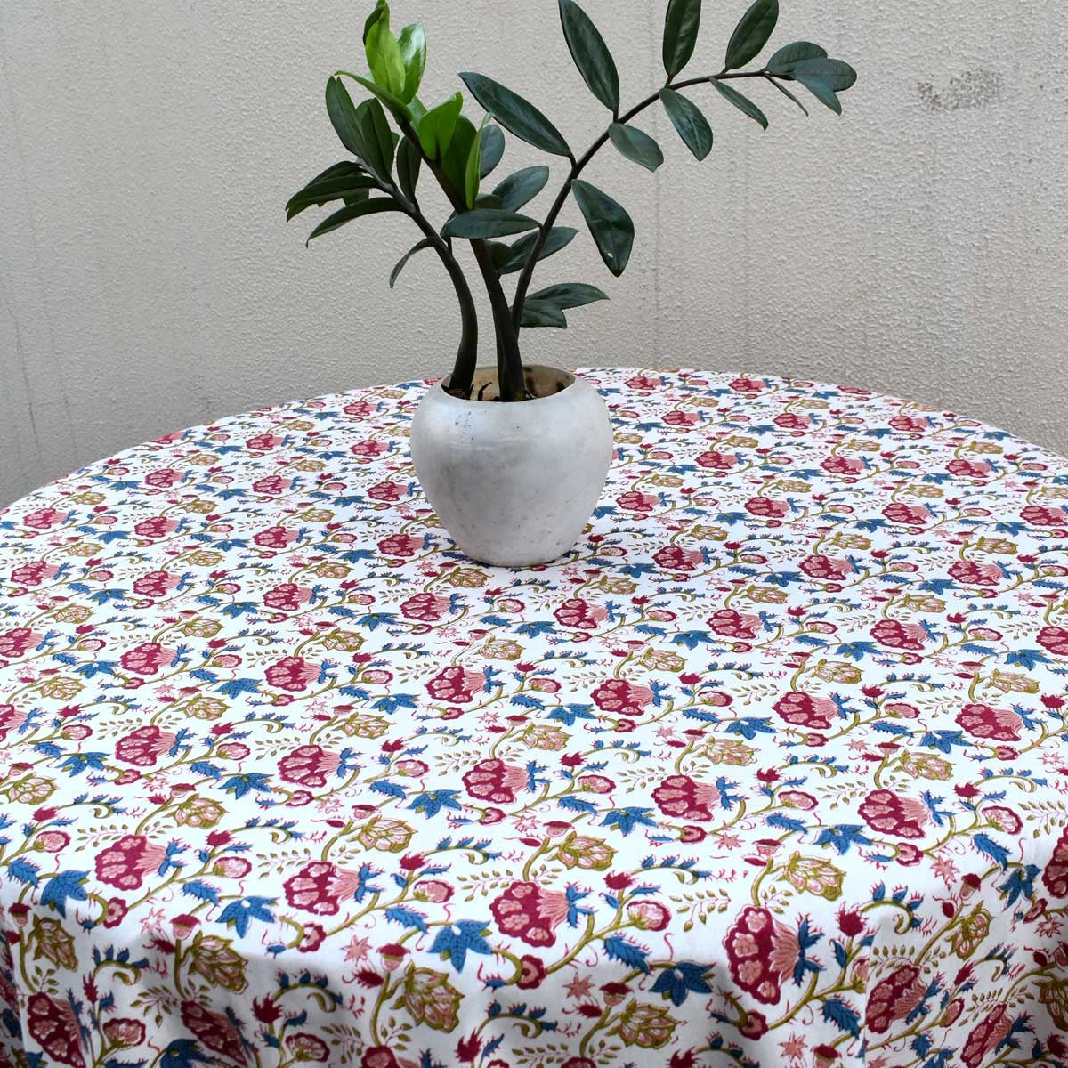 Ethnic Motif Round Table Cover Genda Bale
