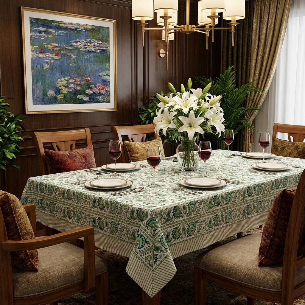 60 X 90 Inch Tablecloth | Hari Bagia Jaal 605170