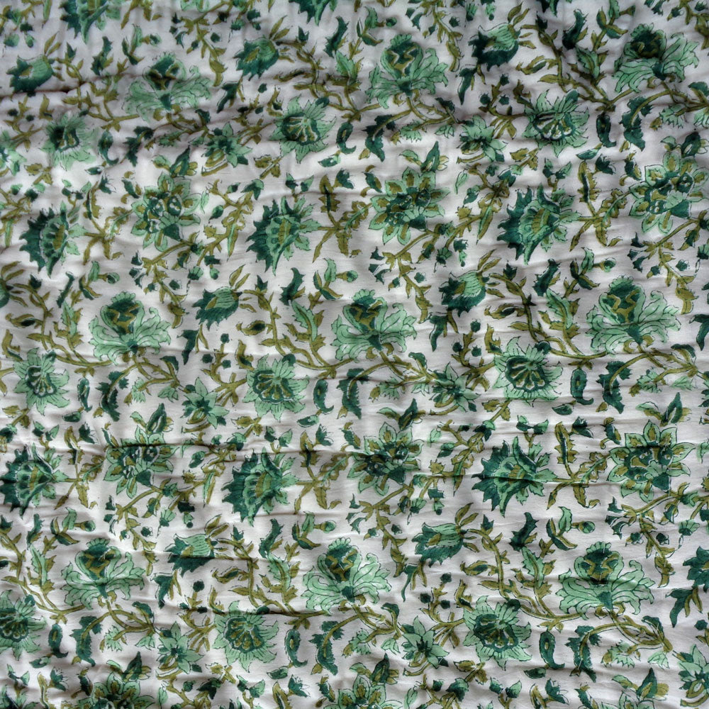 Chemical-Free Baby Bedding Natural Dyes Jaipur Razai | Hari Bagia Jaal 605170