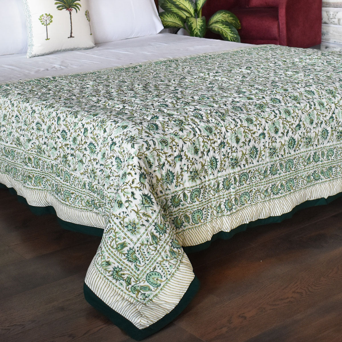 Cotton Quilt Single Size | Hari Bagia Jaal 605170