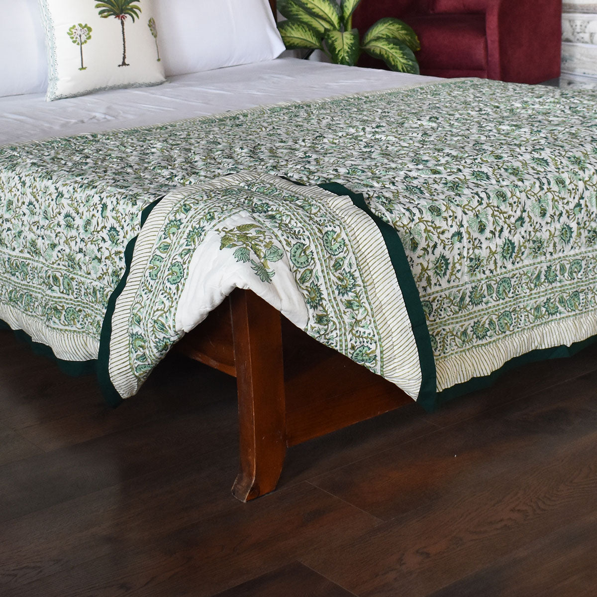 Cotton Quilt Single Size | Hari Bagia Jaal 605170
