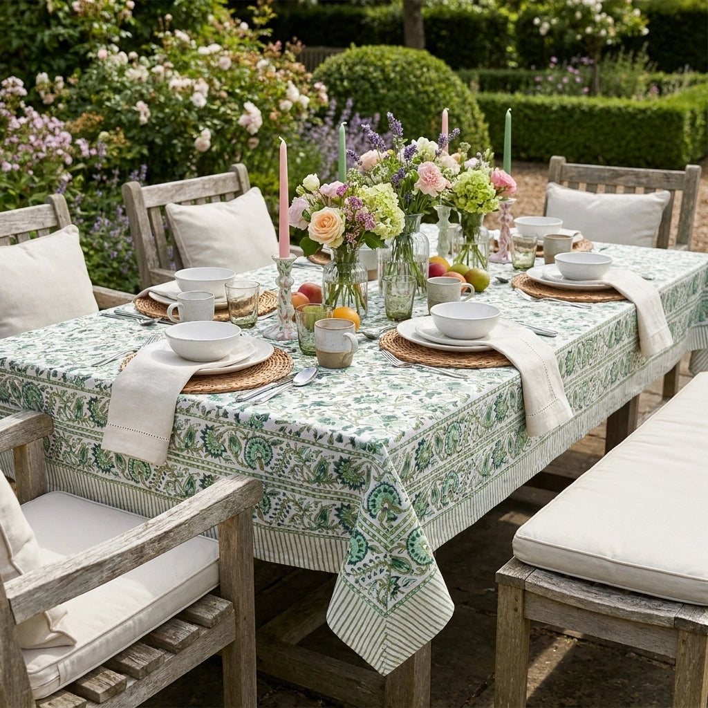 60 X 90 Inch Tablecloth | Hari Bagia Jaal 605170