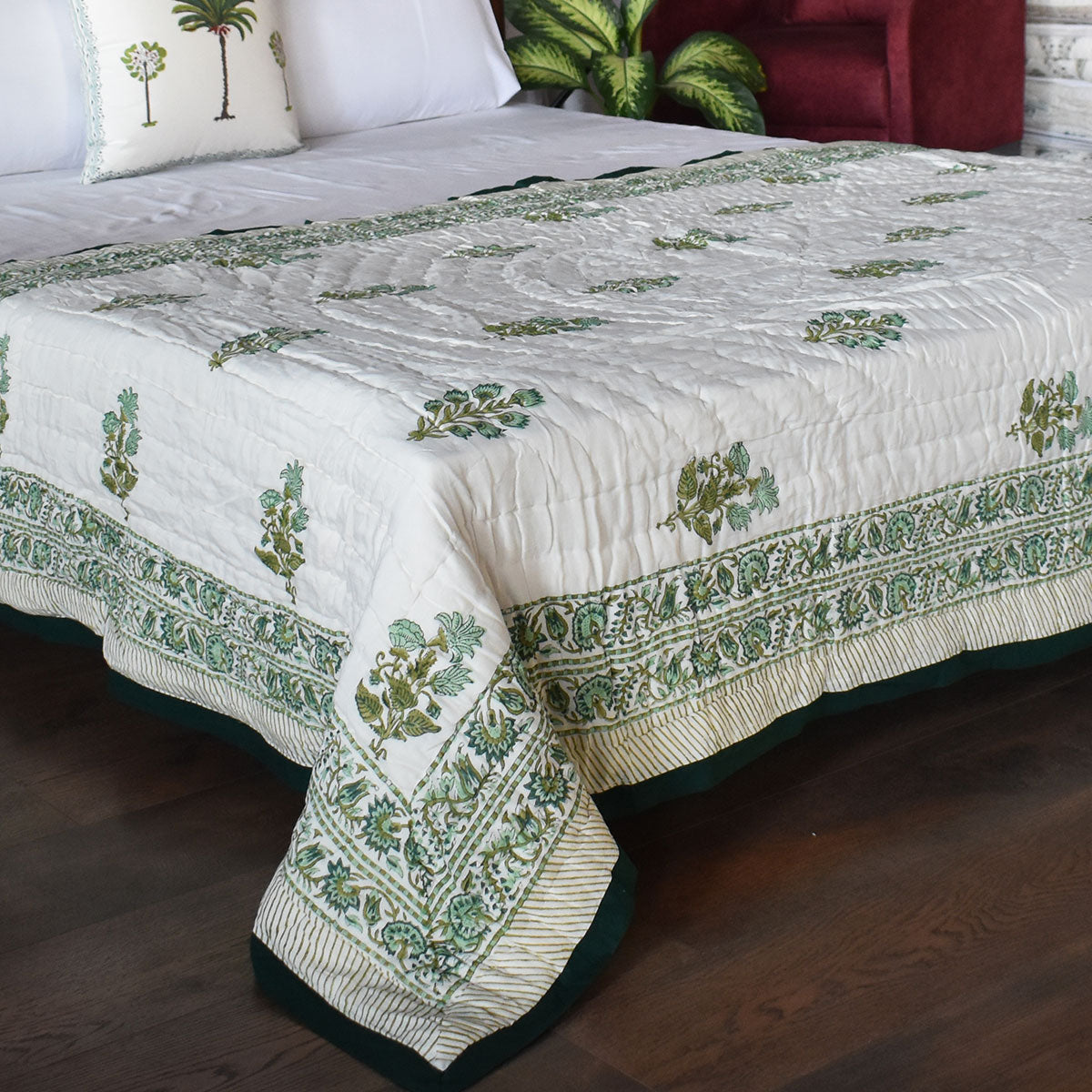 Cotton Quilt Single Size | Hari Bagia Jaal 605170
